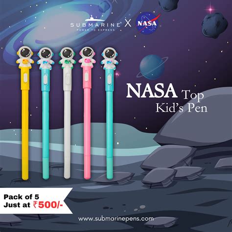 Submarine NASA Top Kids Ball Pen Pack of 5 – Submarine Pens