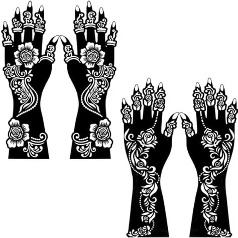 Heena Mehndi Sticker for Hands and Feet - Henna Design Stickers for ...
