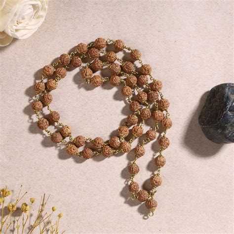 5 Mukhi Panchmukhi Rudraksha Mala 108 Beads – Dharmsaar