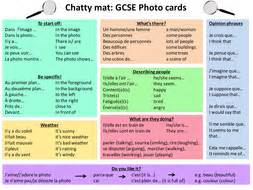 Describing a photo/photocard help-mat for new GCSE French by C-Marie - Teaching Resources - Tes