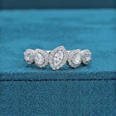 Celesta Halo Diamond Eternity Ring – Firefly Diamonds