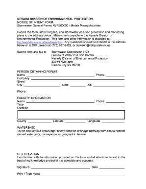 Intent To Hire Form Nevada - Fill and Sign Printable Template Online