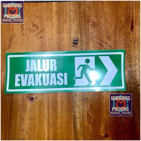 Promo stiker sticker safety sign K3 Jalur - EVAKUASI KANAN - Jakarta ...