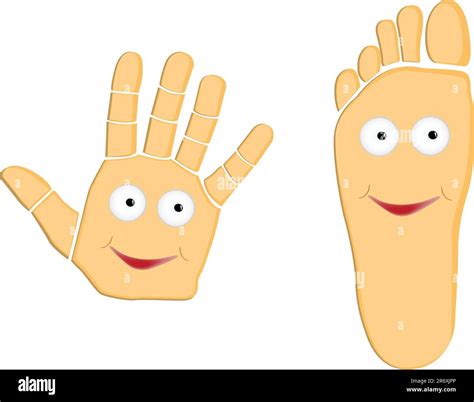 hand and foot vector illustration Stock Vector Image & Art - Alamy