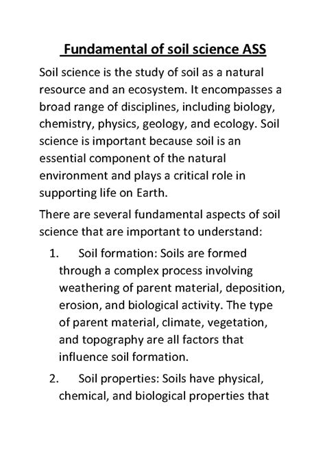 Fundamental of soil science 2 - of soils that influence their ability ...