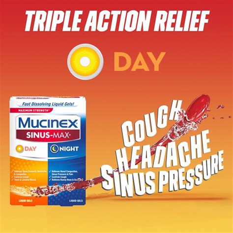 Buy Mucinex Sinus-Max Max Strength Day & Night Liquid Gels (24ct ...