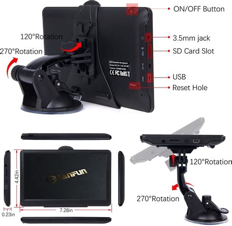 Buy GPS Navigation for car, 7-inch HD 256-8GB Voice Broadcast ...