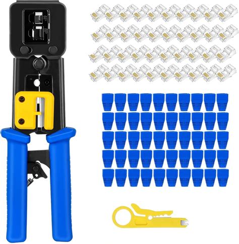 VCE GJ669BK RJ45 Crimp Tool，Ethernet Crimping Tool for Cat5 Cat6 Cat6A ...