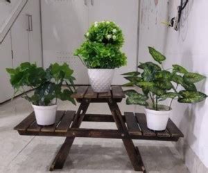 Umar Enterprises Wooden Flower pot stand wood container & Vase stand ...