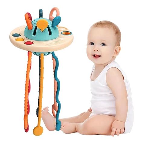 Kidology Montessori Teething Toy Set for Toddlers – Food-Grade Pull ...