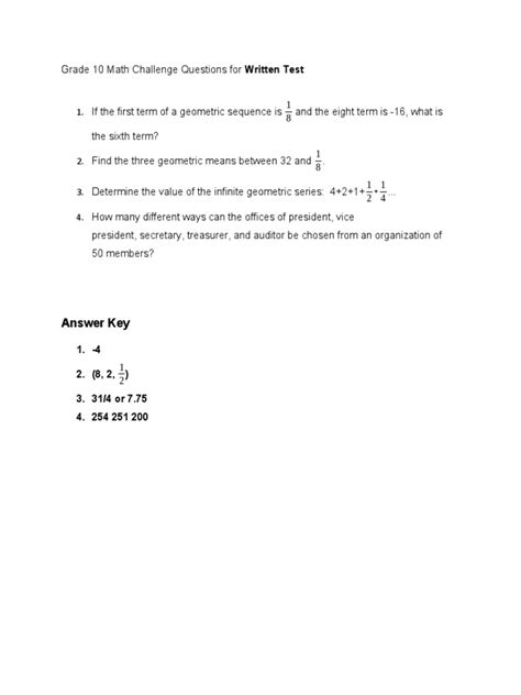 Image result for Grade 10 Math Problems