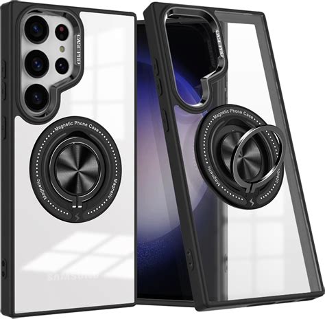 Amazon.com: Tnarru Purple Samsung Galaxy S23 Case Clear with Ring ...