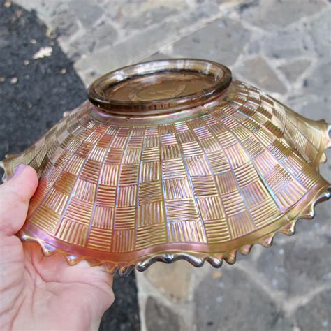 Antique Northwood Horehound Good Luck Carnival Glass Bowl – Carnival Glass