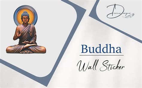 DivineDesigns™ Vinyl Gautam Buddha Brown Wall Sticker Self-Adhesive ...