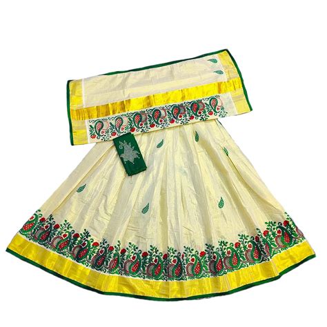 Buy KERALA PAVADA DHAVANI SET (green) at Amazon.in