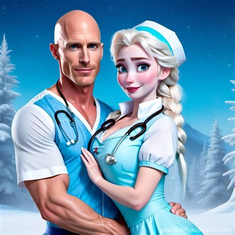 Unusual Costume Play with Johnny Sins and Elsa | Stable Diffusion Online
