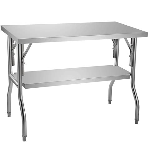 Buy VEVOR Commercial Worktable Workstation 48 x 24 Inch Folding ...