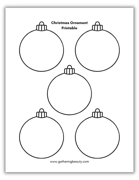 Blank Christmas Ornaments Printable | Fanny Printable
