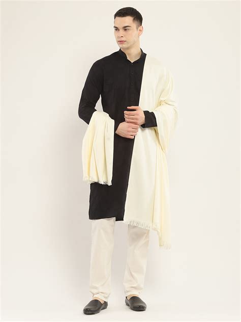 Buy Men Beige Solid Lohi Shawl Online in India - Monte Carlo