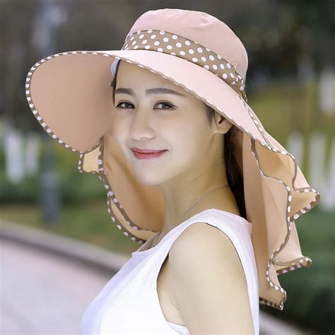 Buy PALAY® Wide Brim Hat for Women, UV Protection Sun Hats with Neck ...
