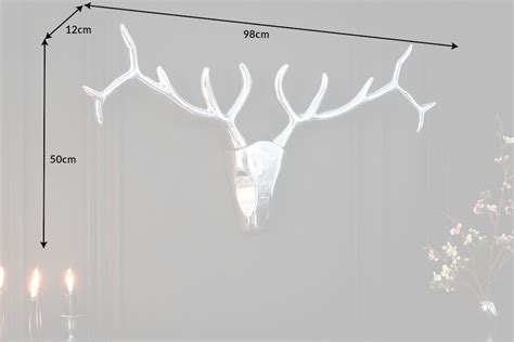 Geweih Hirsch VEADO silber 90 cm | Riess-Ambiente.de