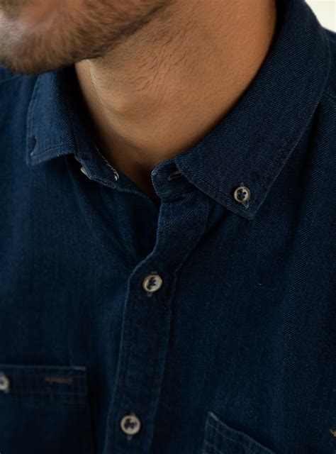 Buy Raw Blue Indigo Shirt | Casual Indigo Solid Shirts for Men Online ...
