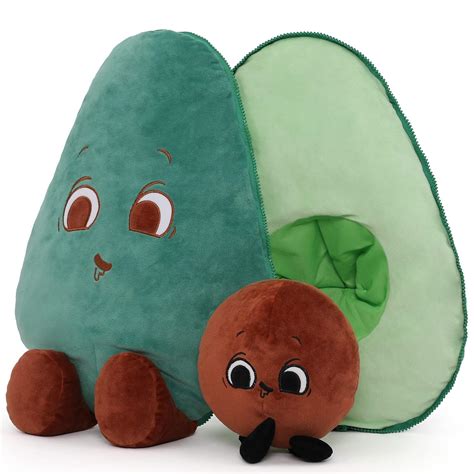 Tezituor Avocado Stuffed Animal, 20 inch Soft Plush Toy Hugging Pillow ...