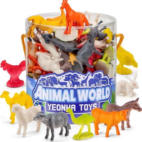 Amazon.com: Mini Farm Animal Figurines with Gift Box, 60 Pcs Realistic ...