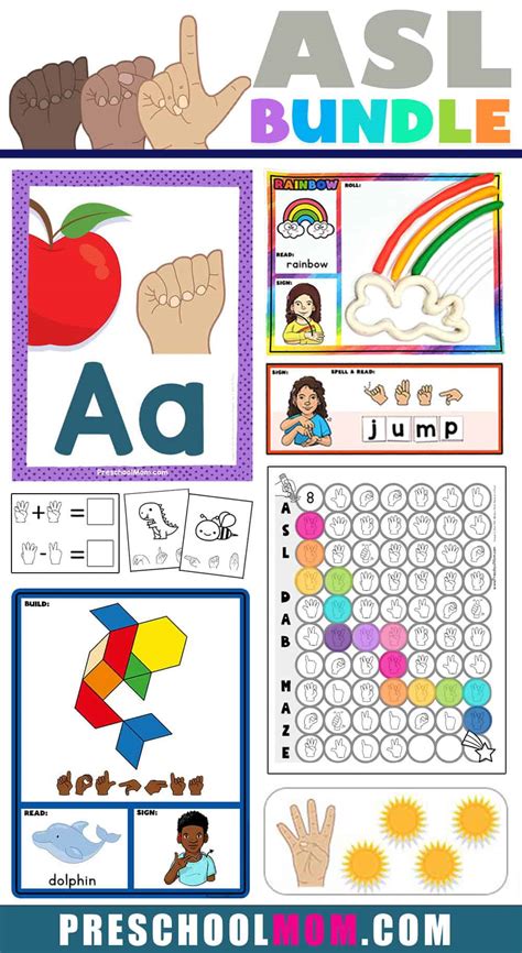 Image result for ASL Worksheets Bundle