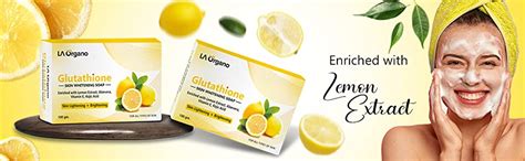 Buy LA Organo Glutathione Soap for Skin Whitening with Lemon Extracts ...