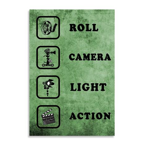 ZEBO TREND Roll Camera Light Action Film Art Inspirational Quotes ...