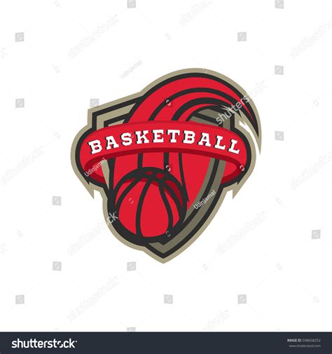 Creative Basketball Concept Logo Design Template Stock Vector (Royalty ...
