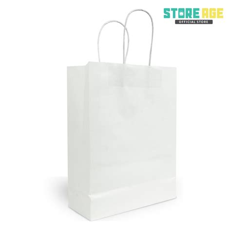 Buy Durable White Kraft Paper Bags | Ideal for Gifts & Craft