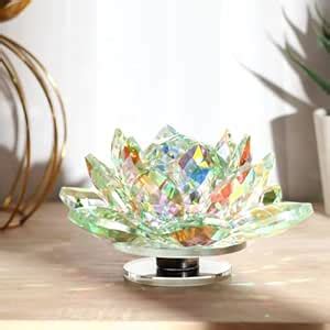 Buy Shubhanjali Angel Aura Rotating Crystal Lotus Flower for Home Decor ...