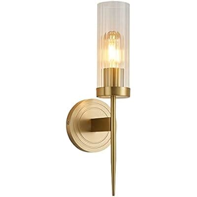 Buy CROSSIO Modern Brass Wall Sconces Minimalist Brass Wall Lamp Decor ...