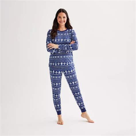 Women's Jammies For Your Families® Winter Fairisle Pajama Top & Pajama ...