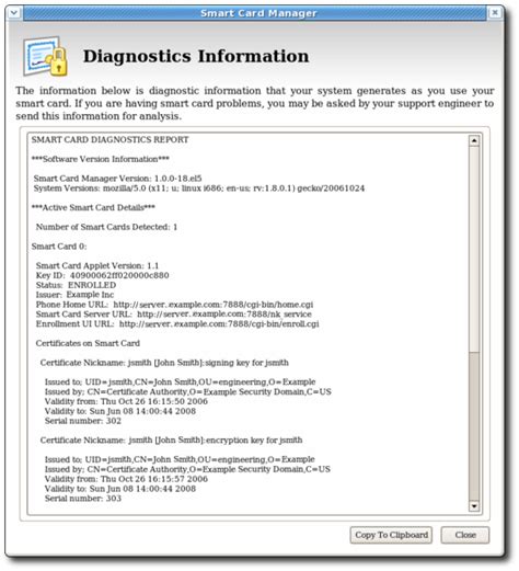 3.6. Diagnosing Problems | Managing Smart Cards with the Enterprise ...