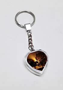 Deer Patch Creatives Throughtheleaves Metal Heart Shape Keychain ...