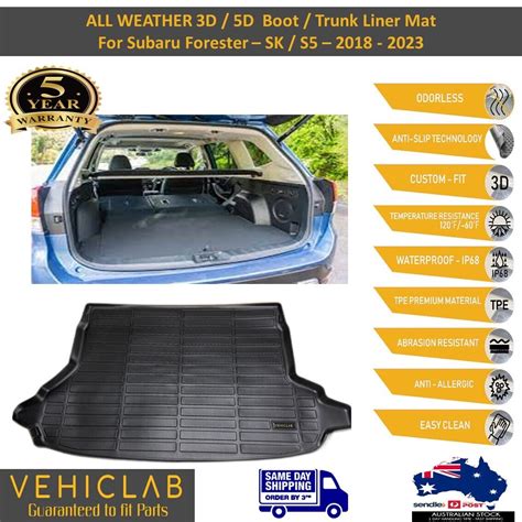 3D/5D All Weather Car Floor Mat +Boot Liner for Subaru Forester - S5 ...