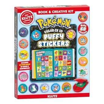 Pokemon Color-In 3D Puffy Stickers (Klutz) : Editors of Klutz: Amazon ...