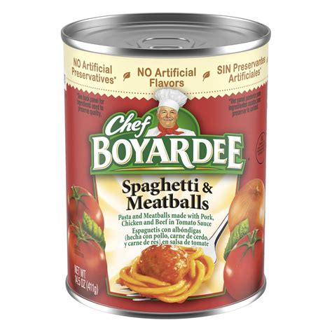 (4 pack) Chef Boyardee Spaghetti and Meatballs, Microwave Pasta, Canned ...