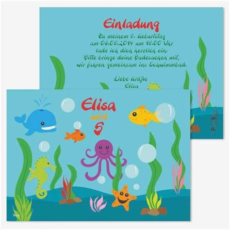 Kindergeburtstag Einladung Schwimmbad Kostenlos
