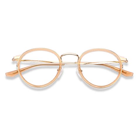 Buy Blue Block Screen Glasses: Gold Brown Full Rim Round Lenskart BLU ...