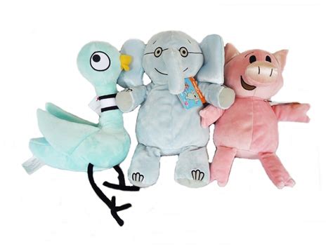 NWT Elephant, Piggie, and Pigeon Plush Set of 3 - Mo Willems Book ...