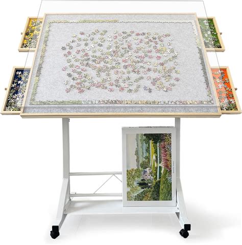 Amazon.com: ZZJIHAI 1500 Piece Jigsaw Puzzle Table with Drawers ...