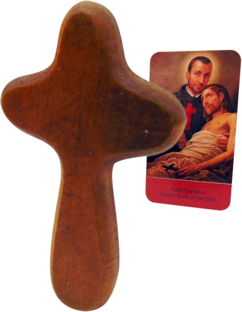 St Camillus Hand Held Cross with Prayer for Healing India | Ubuy