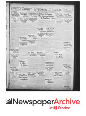 Corry Evening Journal Archives, Nov 14, 1916, p. 1