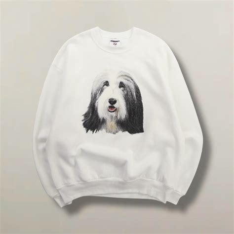 Crew neck dog print sweatshirt【COOT-4978】 | cv