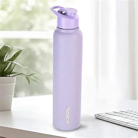 Borosil 1 L Cosmo Purple Stainless Steel Water Bottle | ISI Certified ...