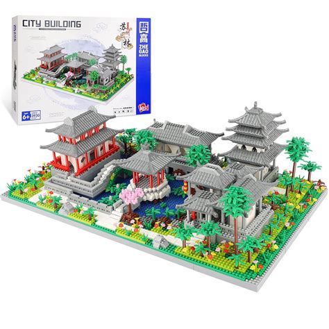 YEECHAO Chinese Architecture of Suzhou Garden Micro Building Blocks Set ...